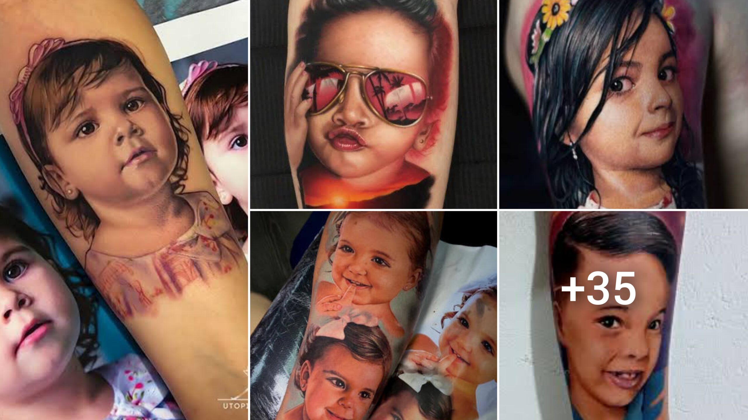 Tatuajes hermosos de rostros de hijos