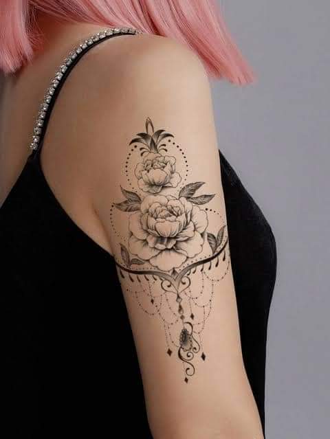 Tatuajes de rosas en brazo