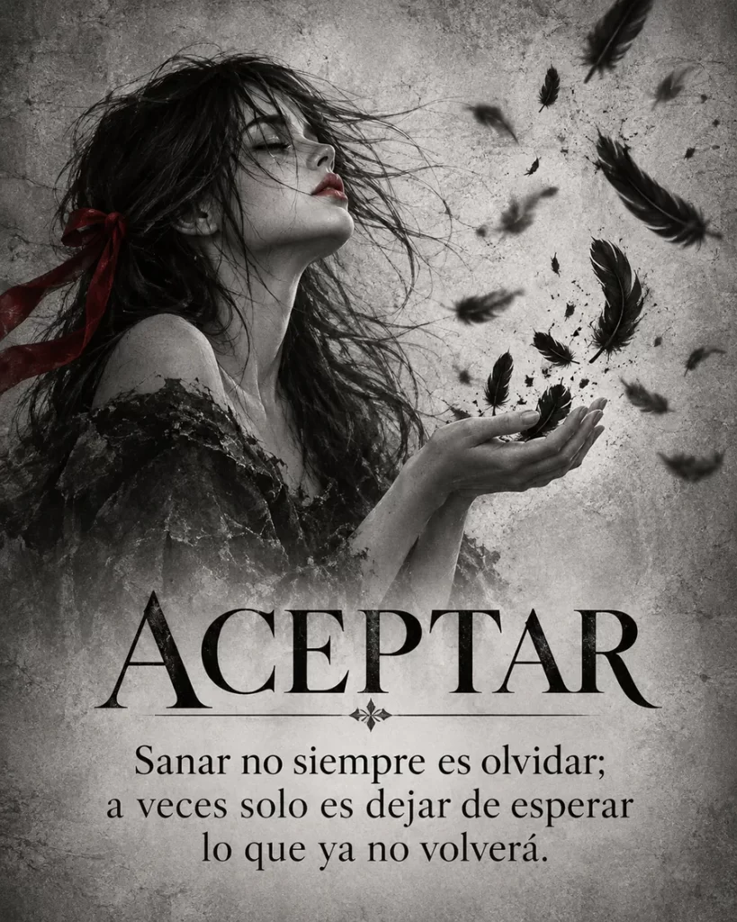 Frases de desamor sobre aceptar el final y comenzar de nuevo