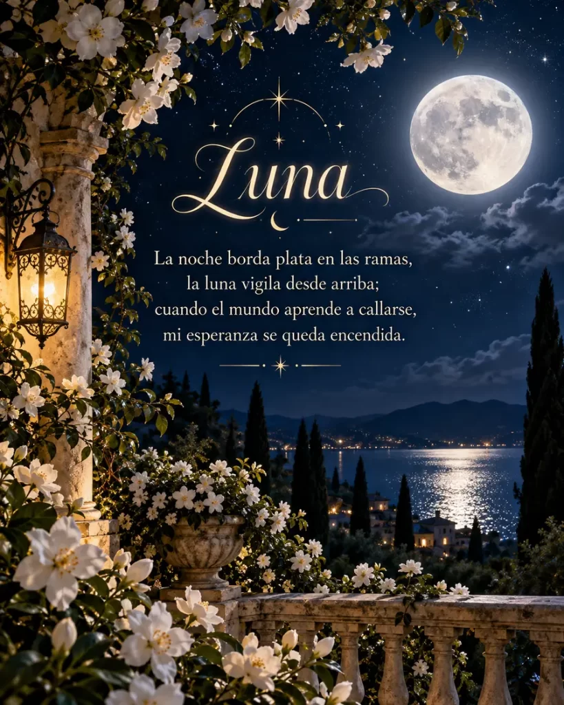 Poesía original sobre la luna, la noche y la esperanza